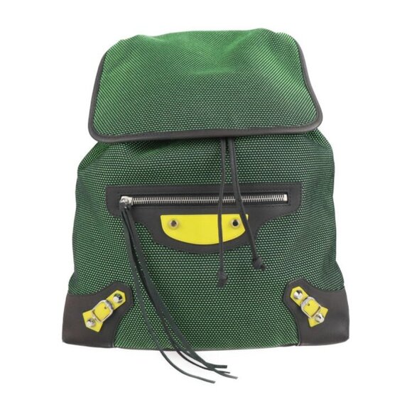 Balenciaga Traveler S Backpack Daypack Nylon Leather Green Black main image 7